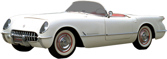 1953 - 1953 Corvette Transparent (581x223), Png Download