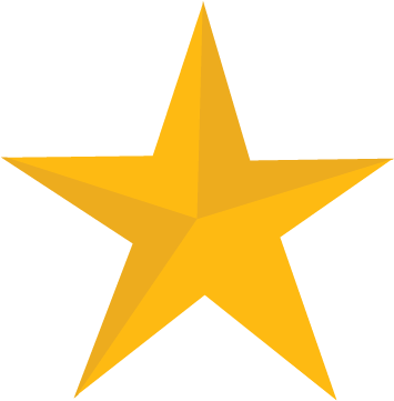 Gold Star (450x400), Png Download