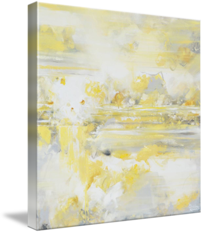 Giclee Print Art Yellow Grey Abstract Painting Modern - Art - Free ...