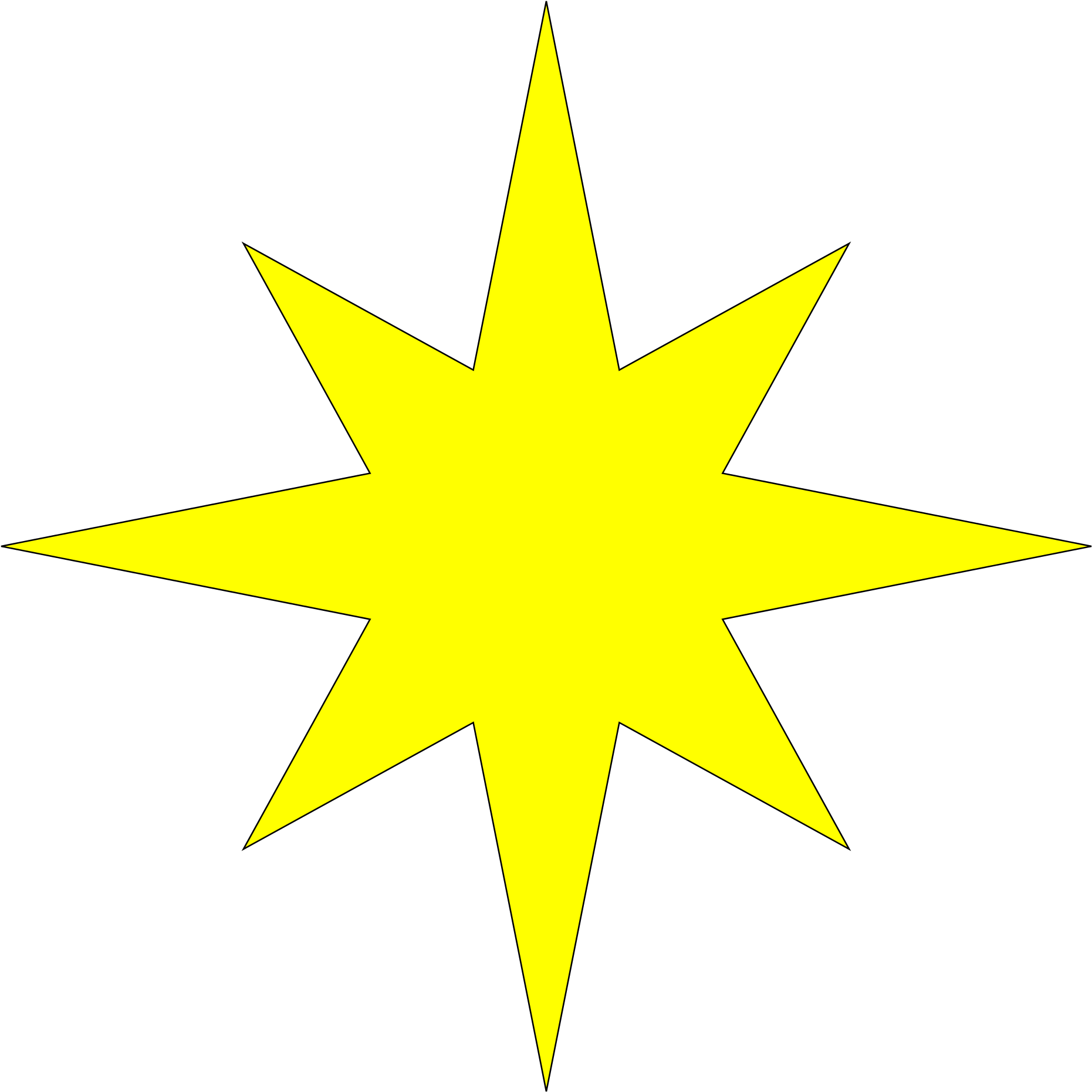 8 Pointed Star Png (2000x2000), Png Download