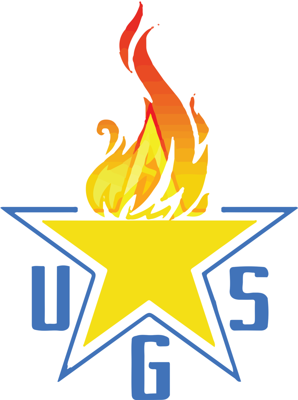 Color Flames Yellow Star (1000x1343), Png Download