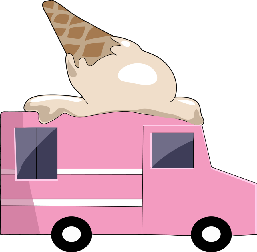 Banner Transparent Stock Collection Of Ice Cream Van - Ice Cream Van Clip Art (900x885), Png Download