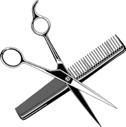 Clipper Vector Barber Equipment - Hair Scissors And Comb (428x432), Png Download