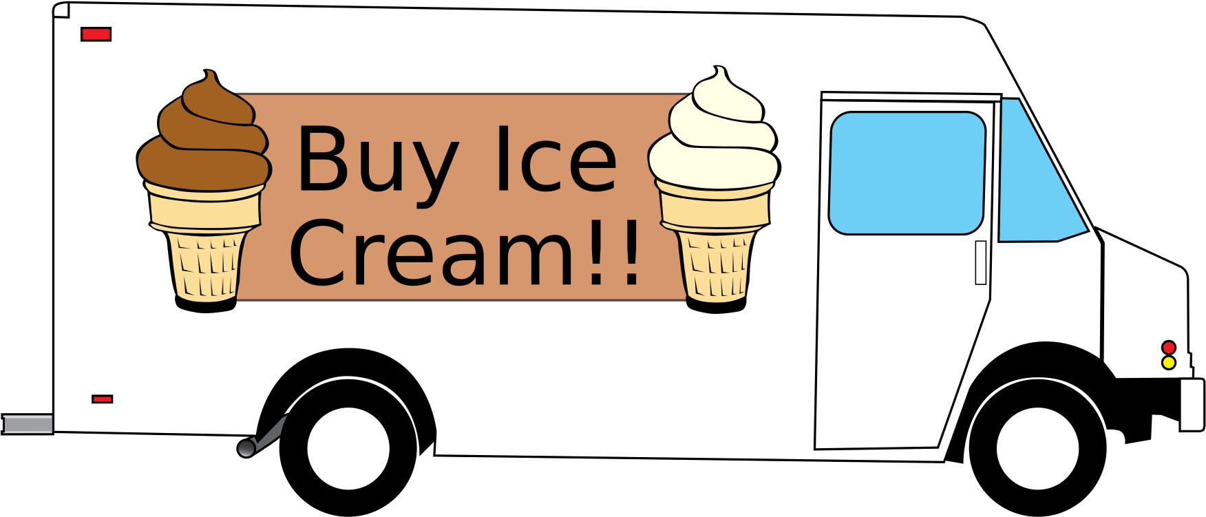 This Free Icons Png Design Of "buy Ice Cream" Truck (2400x3394), Png Download