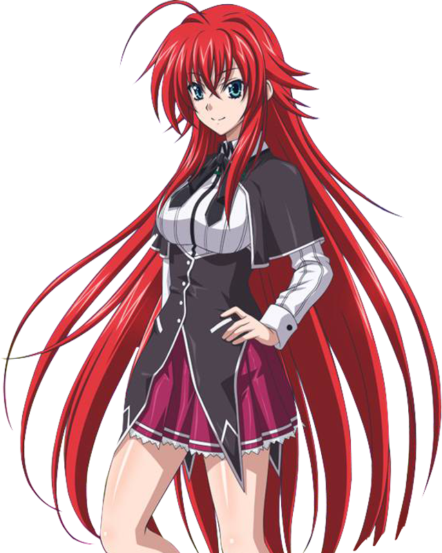 Which Of These Busty Anime Gingers Would Win In A Fight - Rias Gremory (640x800), Png Download