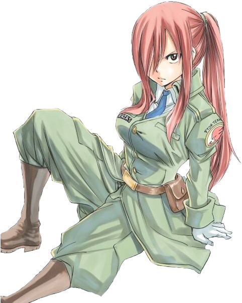 Anime, Erza Scarlet, Erza Scarlett, Fairy Tail, Red - Fairy Tail Hiro Mashima Drawing Erza (552x658), Png Download