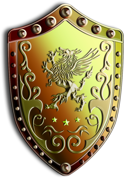 Gold Shield - Gold Ahield (416x600), Png Download
