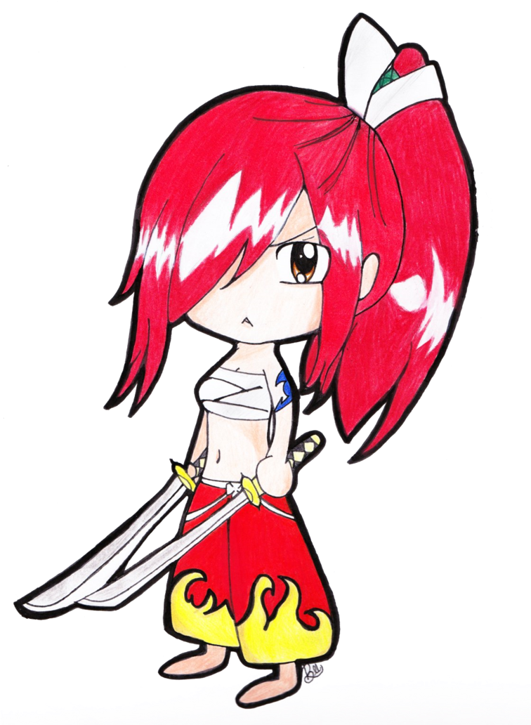 Png Royalty Free Stock Scarlet Chibi By Kawaiichanni - Erza Scarlet Kawaii Chibi (755x1057), Png Download