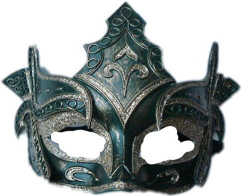 Green Masquerade Mask Men (483x392), Png Download