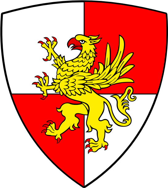 Or Griffin On Gules And Argent - Griffin Medieval Times (660x660), Png Download