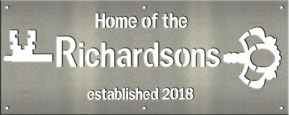 Personalized Family Name Sign With Established Year - Commemorative Plaque (1000x400), Png Download