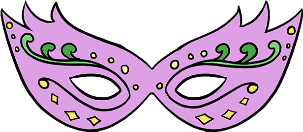 How To Draw Mardi Gras Mask - Drawing (680x678), Png Download