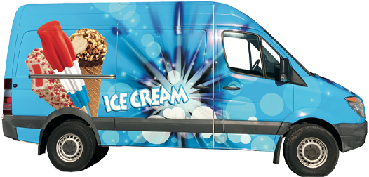 Ice Cream Truck Png - Minivan (525x600), Png Download
