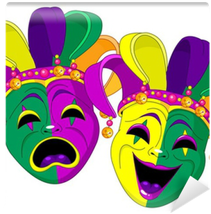 Clip Art Mardi Gras Masks (400x400), Png Download