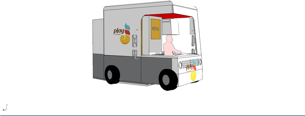 Ice Cream Truck Kiosk (1000x436), Png Download