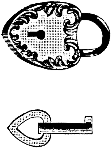 Heart Lock Era Free Vintage Clip - Clip Art (522x675), Png Download