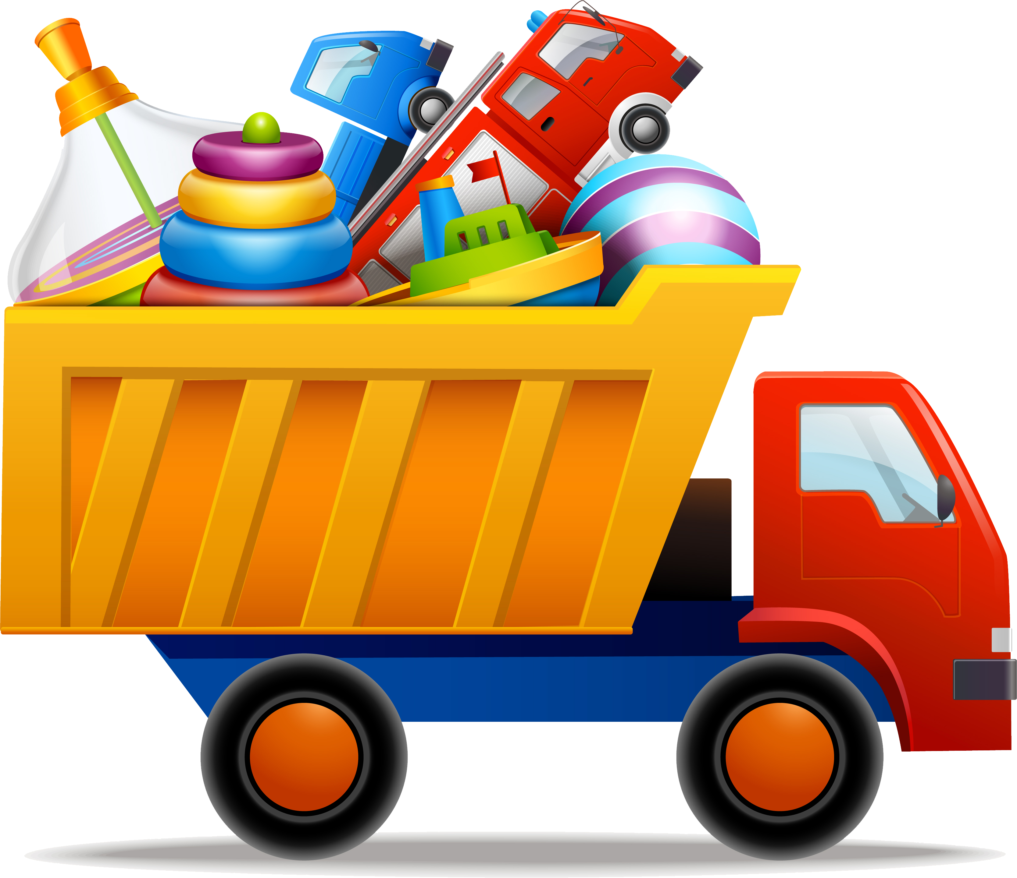 Toy Car Vector Png Clipart - Car Toy Clip Art (3336x2883), Png Download