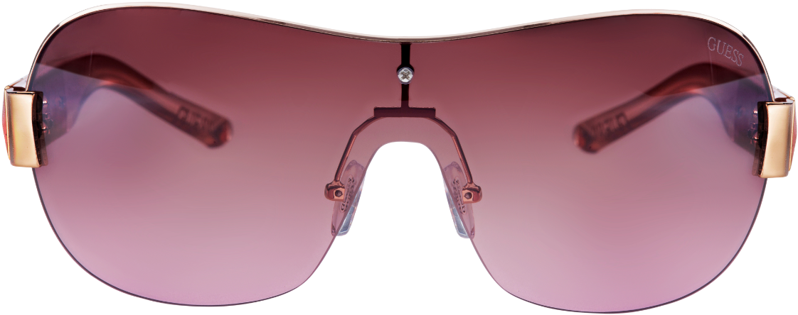 Guess Gu 7312 Gld 34 Gold Shield Sunglasses Womens - Маска Или Монолинзовые Очки (1300x731), Png Download