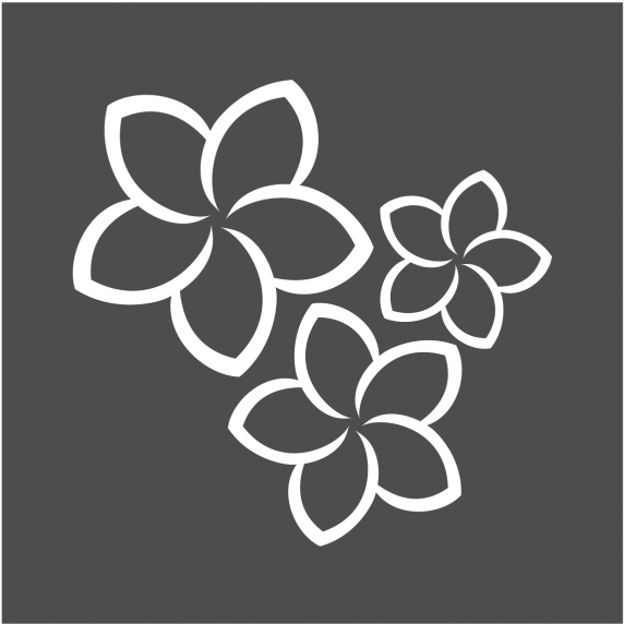 Plumeria Flower Logo Vector - Placemat (999x999), Png Download