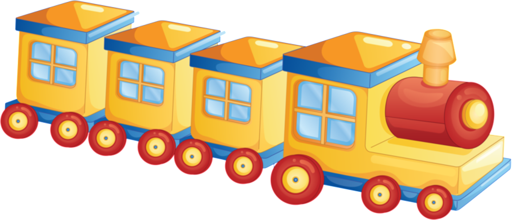 Download High Definition Cartoon Hand Painted Small Train Toys - Train PNG  Image with No Background 