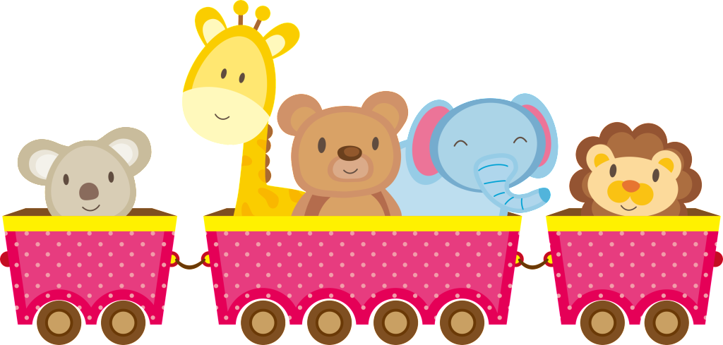 Hd Cartoon Hand Painted Small Train Toy Free - Cartoon (1024x489), Png Download