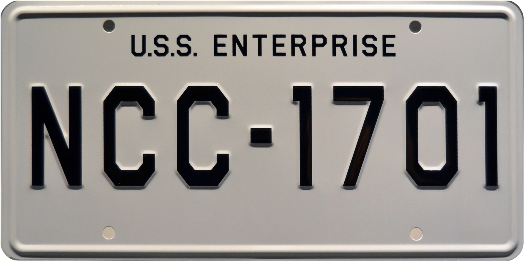 Ncc-1701 Prop Plate Movie Memorabilia From Star Trek - Licence Plate Ncc 1701 (2048x1170), Png Download