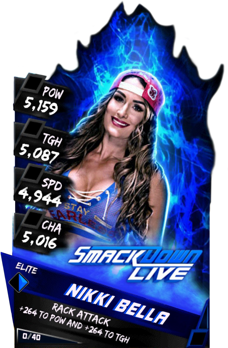 Supercard Nikkibella S3 Elite Smackdown 9618 - Becky Lynch Wwe Supercard (733x1158), Png Download