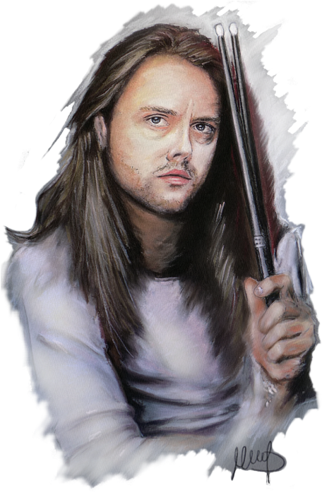Click And Drag To Re-position The Image, If Desired - Lars Ulrich Long Hair (465x700), Png Download