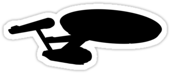 Star Trek Enterprise Black Sillohette Images - Star Trek: Enterprise (375x360), Png Download