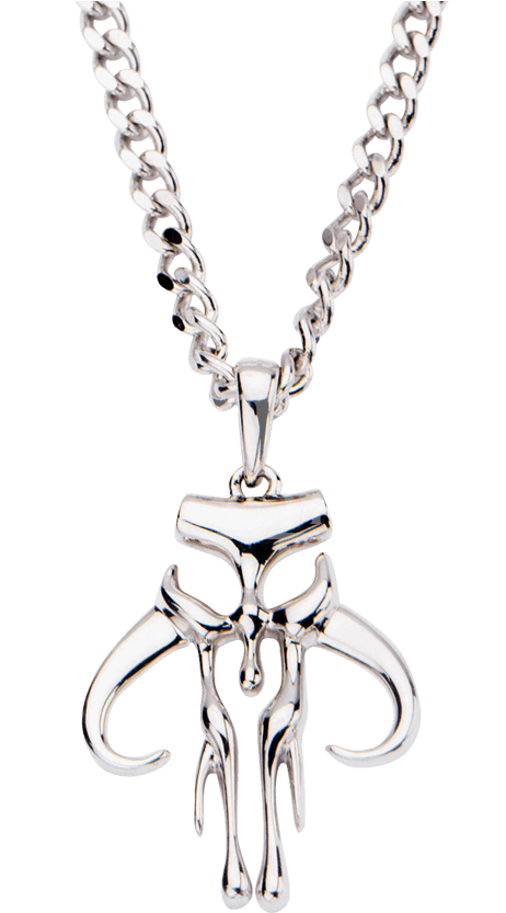 Mens Sterling Silver Mandalorian Necklace - "womens Mandalorian Stainless Steel Necklace" (850x850), Png Download