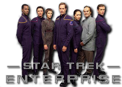 Enterprise Tv Show Image With Logo And Character - Star Trek Enterprise Crew Png (500x281), Png Download