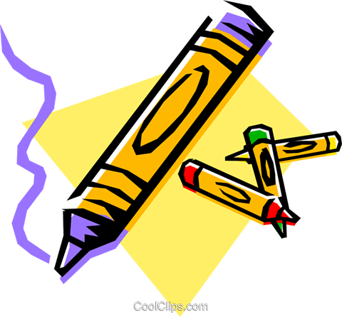 Cartoon Crayons Royalty Free Vector Clip Art Illustration - Soffell Mosquito Repellent Liquid Spray 70ml Floral (480x444), Png Download