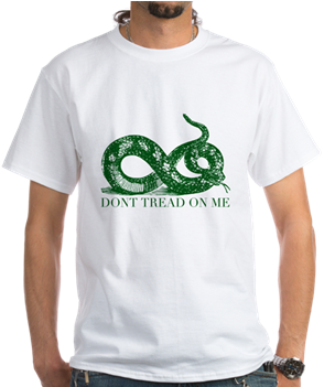 Dont Tread On Me Gadsden Flag Libertarian Merch - Dont Tread On Me Snake Shirt (350x350), Png Download