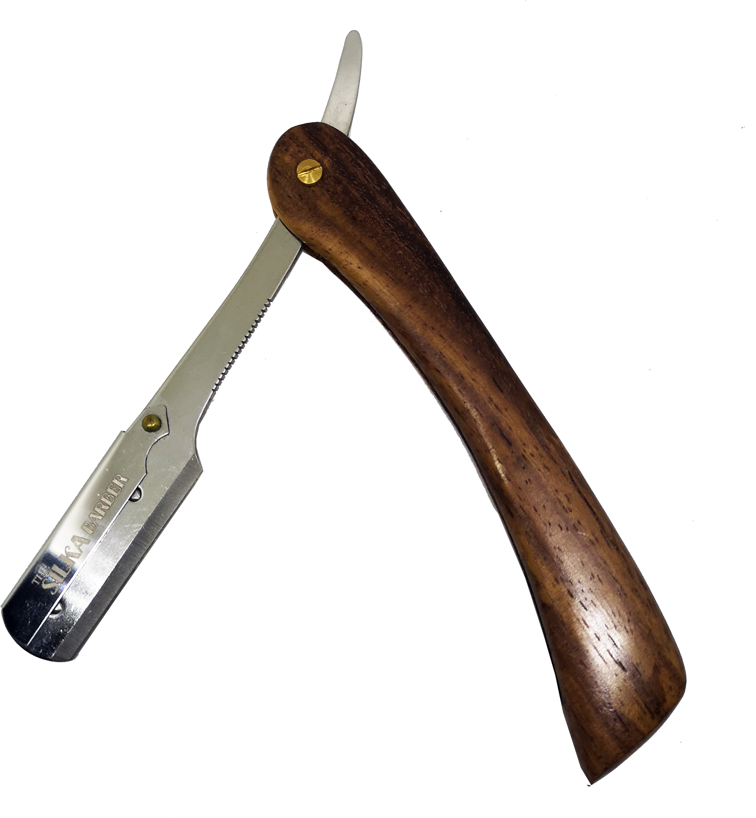 Wooden Handle Shaving Straight Razor - Shaving (2736x2736), Png Download