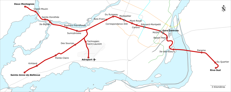 Stations Rem - Island Of Montreal (800x318), Png Download