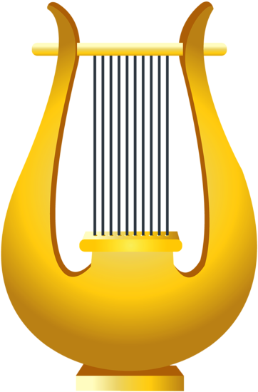 Gold Png Picture Bailes Notas Musicales E - Golden Harp Clipart (436x600), Png Download