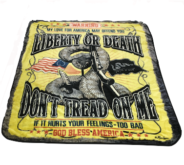 Don't Tread On Me Faux Fur Blanket - Label (376x376), Png Download