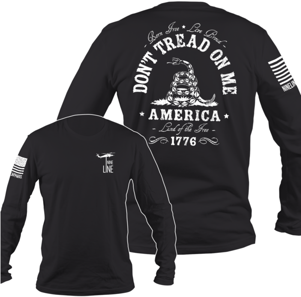 Don't Tread On Me T Shirt Nine Line Men's Long Sleeve - Don T Tread On Me Long Sleeve Shirt (600x600), Png Download