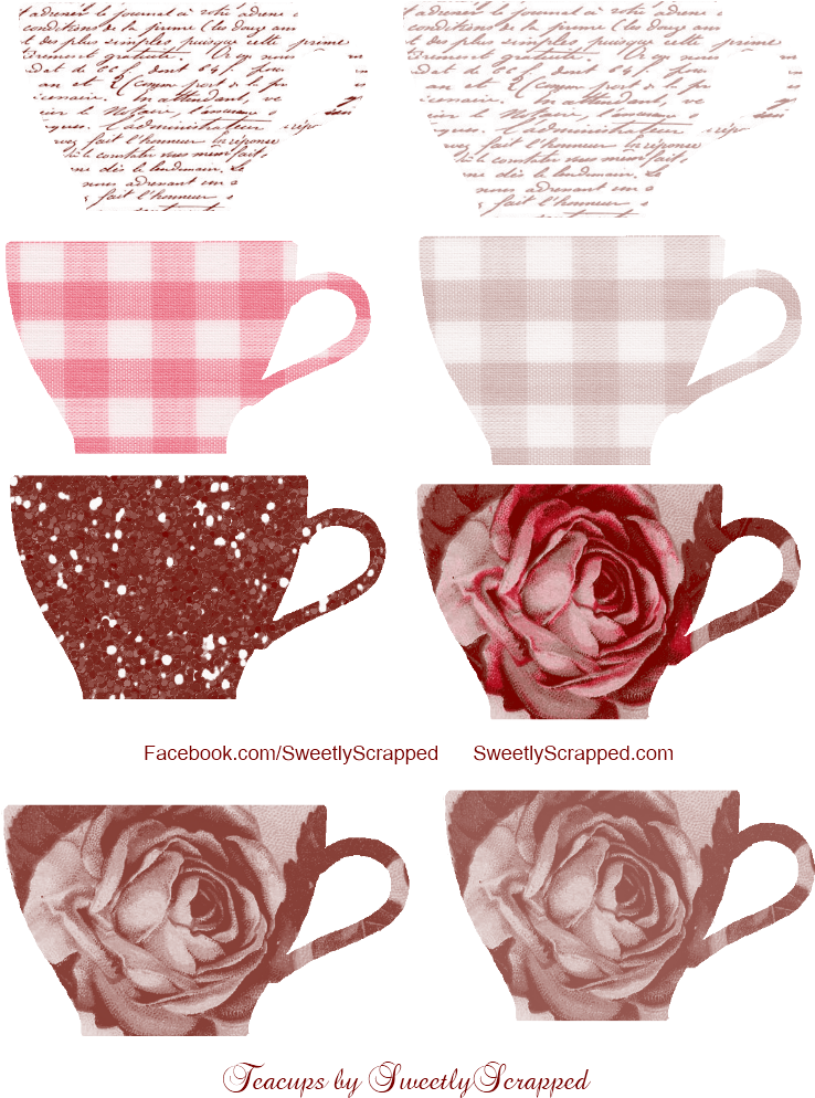 Free Teacups Clipart - Teacup Printables (768x1056), Png Download
