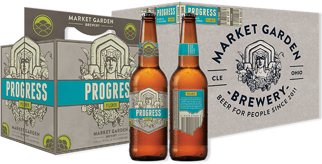 Market Garden Progress Pilsner Pours To A Hazy Golden - Market Garden Brewery Progress (654x358), Png Download
