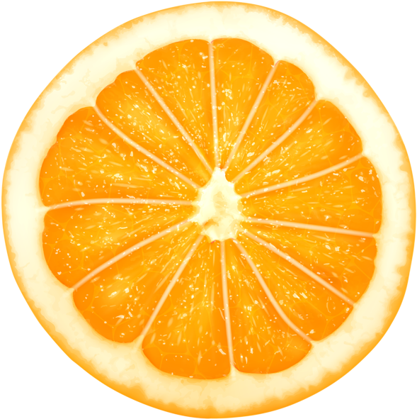 Orange Slice Png Clip Art Transparent Image - Orange Clipart Transparent Background (597x600), Png Download