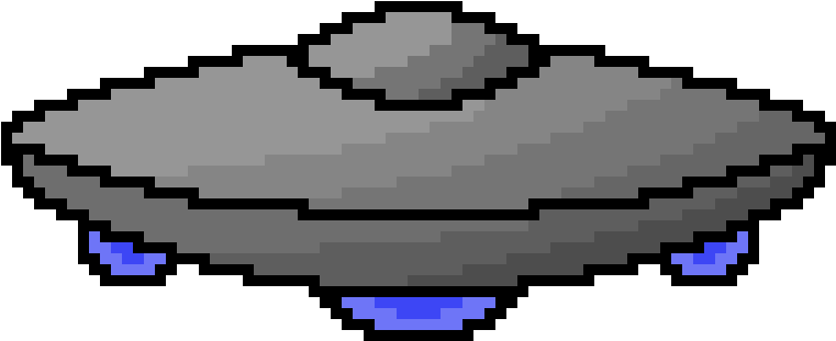 Ufo Transparent Pixel - Ufo Pixel Art (820x350), Png Download