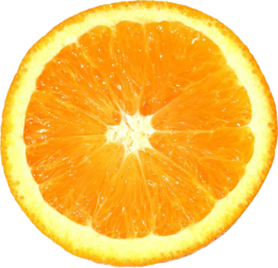 Orange Slice Psd - Big And Small Fruits (400x386), Png Download