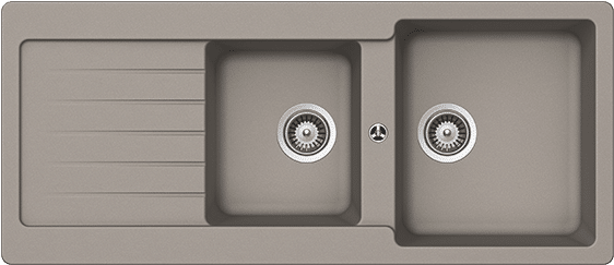 Evier Cristalite Typos 2 Bacs (600x600), Png Download