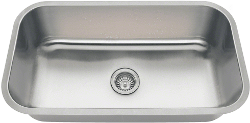 Stainless Steel Sink, 32-1/4" Single Bowl, Undermount - Polaris Sinks Pc8123 Single Bowl Stainless Steel Sink (500x400), Png Download