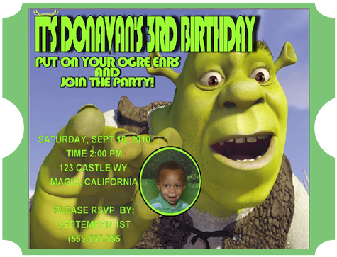 Shrek Birthday Party Keepsake Bottleinvitation & Cards - Mike Myers Signed Autograph Classic Shrek Funny Scene (498x384), Png Download