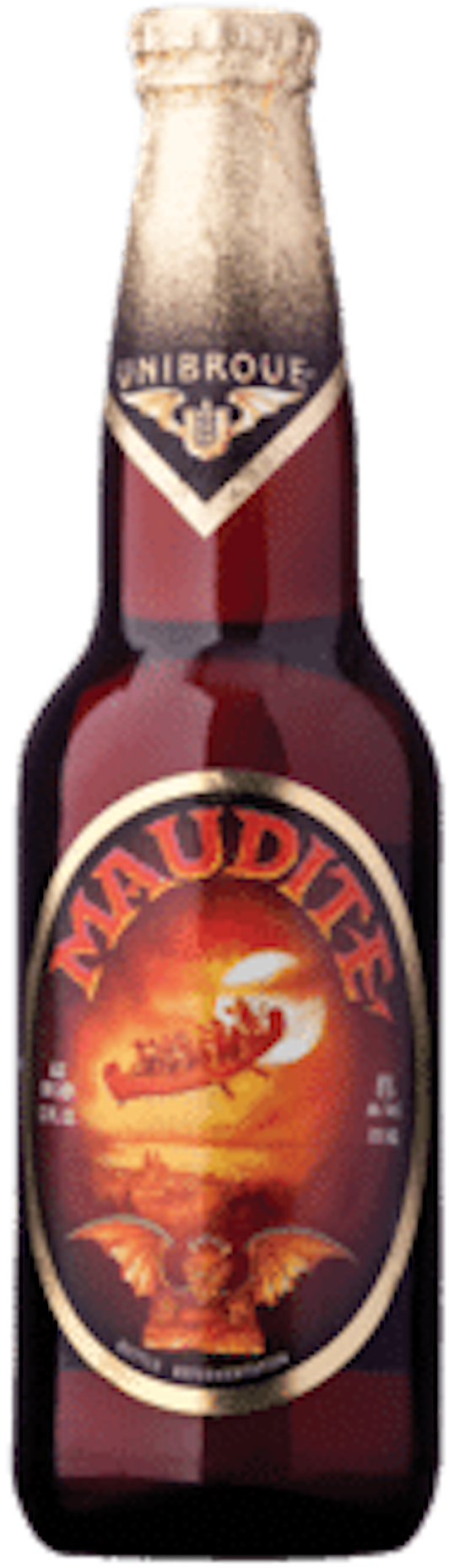 8820131463198 - Unibroue Maudite - 12 Fl Oz Bottle (540x1879), Png Download