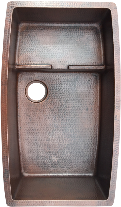 Waterfall Undermount Copper Kitchen Sink - Copper (600x800), Png Download