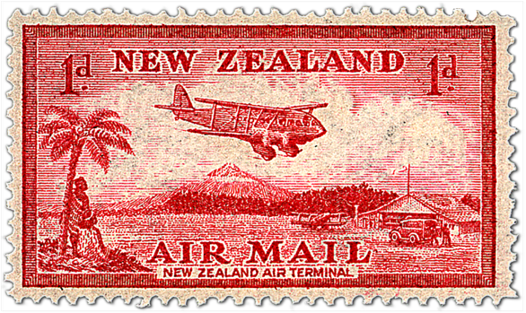 Single Stamp - New Zealand Air Mail (600x600), Png Download