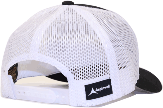 Aspinwall Granite Trucker Hat Black White Back - Baseball Cap (672x800), Png Download